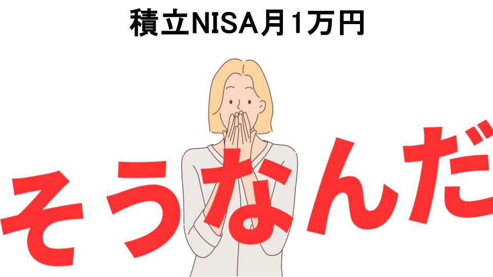 意味ないと思う人におすすめ！積立NISA月1万円の代わり